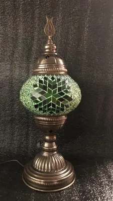 Produktbild von Handgemachte türkische Stimmungslampe grün mit Mosaik-Nachtlampe Orientalische Märchentischlampe