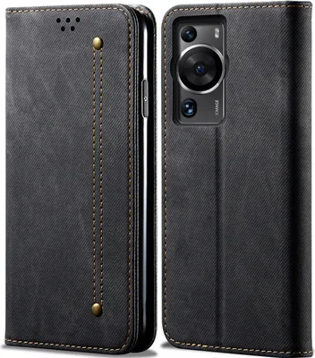Obrázek produktu pro Huawei P60 Pouzdro, Kožené Peněženkové Pouzdro s Magnetickým Uzavíráním a Stojánkem pro Huawei P60 / P60 Pro černé
