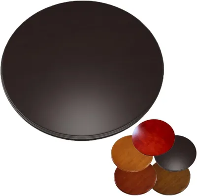 Produktbild von Runder, drehbarer Holzdrehteller für den Esstisch, 71,1 cm, 81,3 cm, 91,4 cm, schwarz