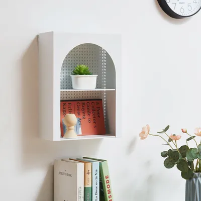 Zdjęcie produktu dla Półka ścienna „Jäller” metalowa 40 x 30 x 13 cm biała