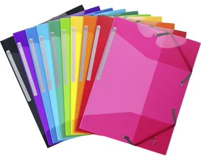 Produktbild von Exacompta 30x Sammelmappe PP Iderama 3 Klappen mit Gümmizug A4, sortiert, 55670E