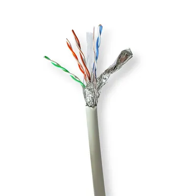 Image de Réseau Câble Rouleau | CAT6 | Souple | S/FTP | Cuivre nu | 305.0 m | Intérieur | Rond | LSZH | Gris | Boîte