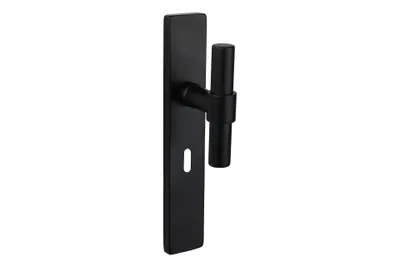 Produktbild von Lavuzo Türgriff Pesaro Schwarz mit rechteckigem Schild SL56 - Pro Set