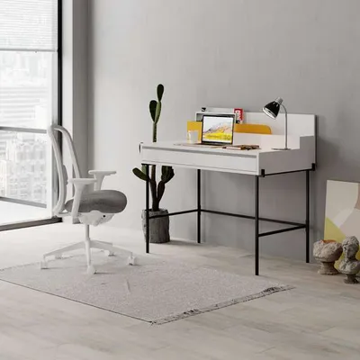 Image de Leila Table De Travail - Blanc - Senfre