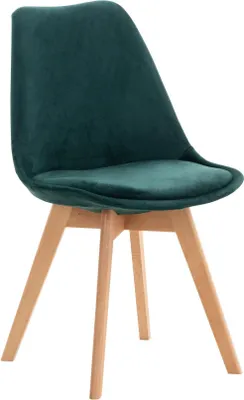 Immagine prodotto di Sedia da pranzo confortevole - Sedia da cucina - Imbottitura di facile manutenzione | Colore: Verde | Materiale: Morbido