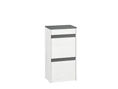 Produktbild von Schuhschrank – Schuhkipper – Schuhkommode – Flurkommode – HYGA 04 – Weiß Matt – 50 cm – Platzsparende Eleganz für Ihren Flur