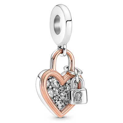 Immagine prodotto di Pandora Ciondolo con doppio lucchetto a cuore 780087C01 Ciondolo