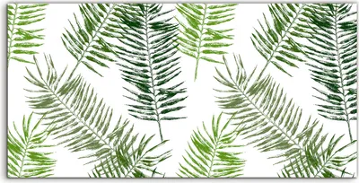 Produktbild von Coloray Spritzschutz aus Glas 120x60  Wandkunst Küchenrückwand Deko Palmen blätter Aquarell abstrakte