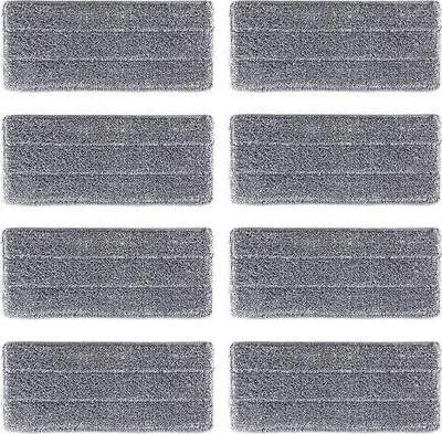 Obrázek produktu pro Sada 8 náhradních hadříků na mop Unyqoos® – mikrovlákno, omyvatelné, 33 x 12 cm, hadříky pro mokré i suché čištění podlah z parket, dlaždic a mramoru