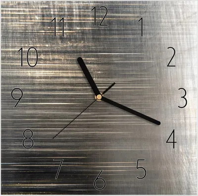 Produktbild von Wanduhr aus Glas mit Motiv Gekratzte Textur- 30 x 30 cm - inkl. Aufhängesystem