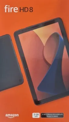 Produktbild von Amazon Fire HD 8, 20,3 cm (8"), 1280 x 800 Pixel, 32 GB, 3 GB, 2 GHz, Schwarz