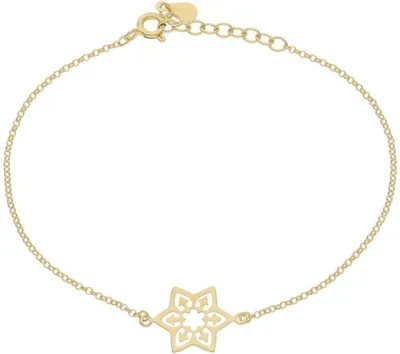 Produktbild von Armband Silber 925 Gold plattiert Stern JL51-03-0038 JuwelmaLux 19.5 cm