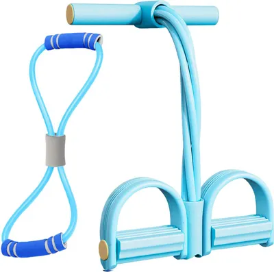 Produktbild von Figur 8 Widerstandsband 6-Rohr-Pedalzieher mit Griff Multifunktions-elastisches Yoga-Sit-up-Zugseil Männer Frauen Pedalspanner Trainingsgerät Trainingsgerät
