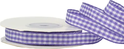 Produktbild von Karoband 10mm, 10 Meter, Farbe:flieder 464