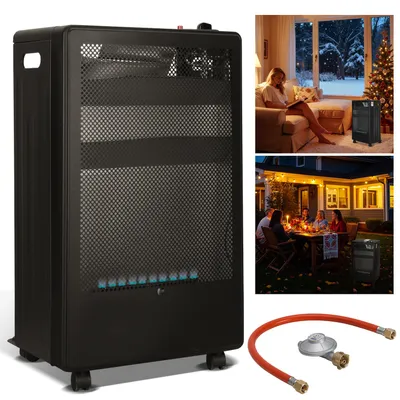 Immagine prodotto di Riscaldatore a gas Vigevee Blue Flame, 3800W, 2 livelli di riscaldamento, sistema di sicurezza ODS, accensione piezoelettrica, 5 ruote