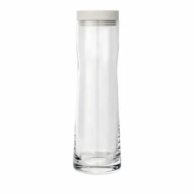 Produktbild von blomus SPLASH Wasserkaraffe, Moonbeam, Edelstahl poliert, Glas klar, Silikon, H 29.5 cm, Ø 9 cm, V 1 l, 63780