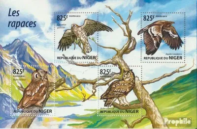 Produktbild von Briefmarken Niger 2015 Mi 3445-3448 Kleinbogen (kompl. Ausg.) postfrisch Eulen