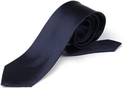 Image de Cravate en satin 8 cm pour homme, cravate classique pour le bureau ou les événements festifs, bleu foncé, taille unique Diademita