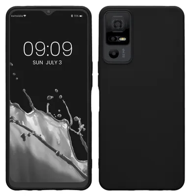 Produktbild von kwmobile Handyhülle für TCL 40 NxtPaper 5G Hülle - TPU Case - Kabelloses Laden - Schutzhülle Cover in Schwarz matt