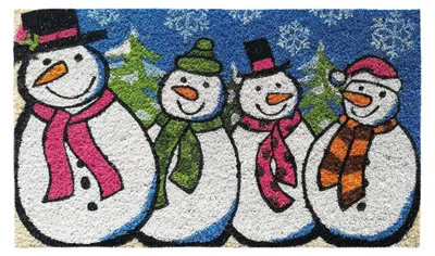 Kokosdeurmat 40x70 cm, Weihnachtsmotive, rutschfest, für drinnen & draußen