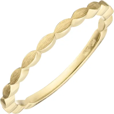 Produktbild von Gr. 58 Damen Ring zart 585 Gold Gelbgold matt Goldring