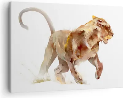 Produktbild von Bild auf Leinwand - Leinwandbild - Tier Abstraktion - 70x50cm - Wand Bild - Wanddeko - Wandbilder - Leinwanddruck - Bilder - Kunstdruck - Wanddekoration - Leinwand bilder - Wandkunst - AA70x50-3967