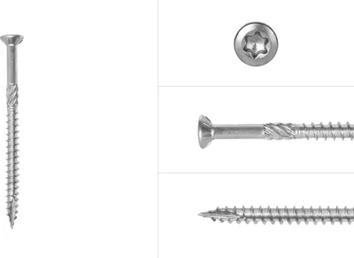 Obrázok produktu pre Nerezové skrutky 410, 4 x 50 mm, Torx 20, univerzálne, s čiastočným závitom - balenie 200 kusov