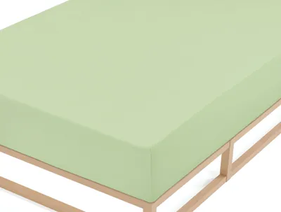 Produktbild von biberna Feinbiber-Spannbetttuch 0002744 color: pistaziengrün, size: 1x 60x120 cm - 70x140 cm