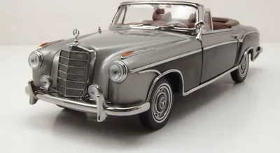 Zdjęcie produktu dla Sun Star 3593 Mercedes 220 SE Cabrio W128 1960, szary i ciemnoszary, skala 1:18