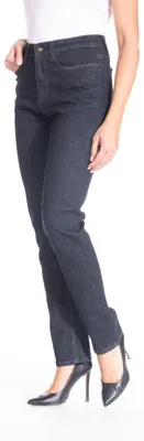 Image de Jean pour femmes Rica Lewis, modèle Zelda, coupe droite, en denim, extensible, brut, couleur bleu, taille 40