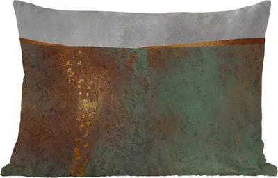 Produktbild von MuchoWow® Outdoor Kissen - Abstrakt - Luxus - Gold - 60x40 cm - Wetterfest - Lounge Kissen - Zierkissen - Kissen für Innenräume
