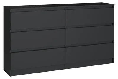 Obrázek produktu pro Topeshop M6 140 CZAR 2X3, Černá, 6 zásuvka/zásuvek, Dřevotřískové desky, Jednobarevný, Moderní, Dřevotřískové desky