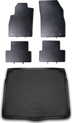 Produktbild von Gummi Kofferraumwanne + Fußmatten Set für Opel Astra J, Bj. 12/2009-2019