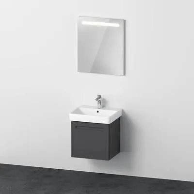 Produktbild von Badmöbel-Set DURAVIT No.1 BxHxT 55 x 200 x 45 cm Frontfarbe graphit mit Waschtisch weiß und Waschtischunterschrank mit I