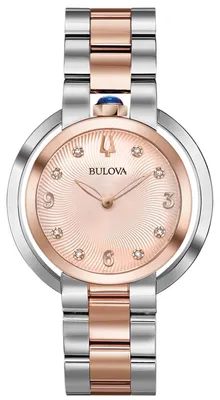 Produktbild von Bulova Damen-Quarz-Armbanduhr 98P174, Chronograph, Saphirglas, 38 mm