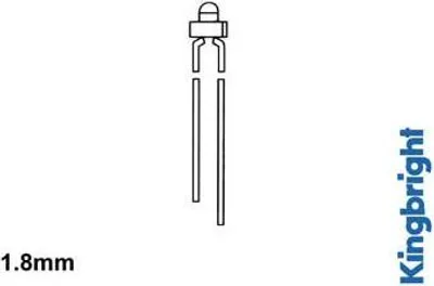 Immagine prodotto di Kingbright - L-2060GD - LED - Verde diffuso - Standard - 1,8 mm