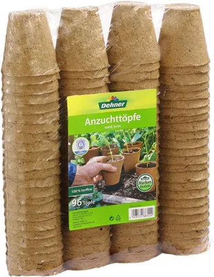 Image de Pots de culture pour plantes, diamètre 6 cm, lot de 96, en cellulose