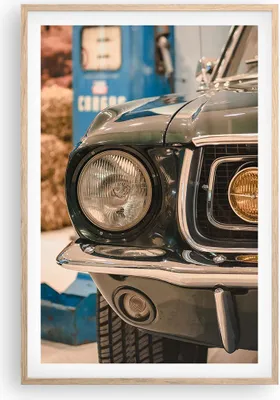 Produktbild von Gerahmtes Poster - Rahmen in heller Eiche - Abdeckung Ford Mustang - 61x91,5 cm - Wand Bild - Wanddeko - Wandbilder - Kunstposter - Wandposter - Bilderrahmen - Bilder - Kunstdruck - P2NPA61x91-4480
