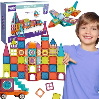 Obrázok produktu pre Woopie Magnetické 3D bloky Vláčik Set 71 ks.