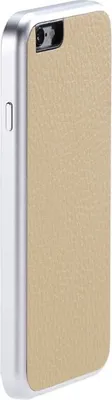 Imagen del producto de Funda JustMobile AluFrame de cuero, para Apple iPhone 6, color beige