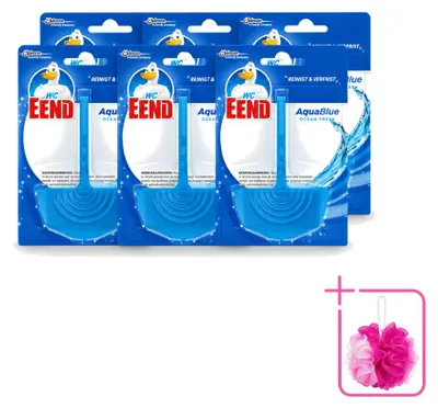Produktbild von 6 x WC Eend Toiletblok Aqua Blue - 40 g - Sparpackung - 6 Stücke