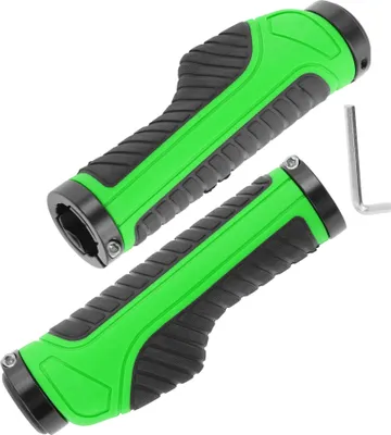 Produktbild von 1 Satz Fahrradlenkergriffe, rutschfeste Fahrradgriffe mit Werkzeugen, Lenkergriffe mit Aluminiumlegierungssperre für E-Bike Trekking Bike MTB, Grün