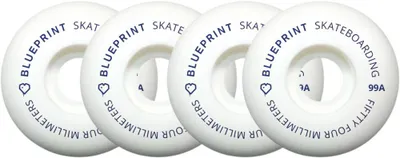 Obrázek produktu pro Blueprint Mini Heart Kolečka pro skateboard 4-Souprava (54mm|Bílá)