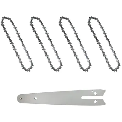 Produktbild von 5-pcs Sägeketten-Set,6 Zoll,37 Antriebsglieder,Ersatzketten,passend für Mini-Akku-Kettensägen,Elektrokettensägen-Zubehör,Garten,Bäume,Äste&Holzarbeiten