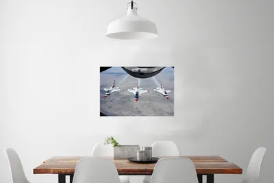 Produktbild von MuchoWow® Poster Flugzeuge - Düsenjäger - Globus 60x40 cm - Schlafzimmerdekoration
