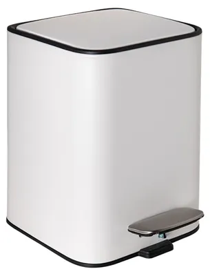 Image de Poubelle à pédale de 3 litres pour salle de bain, avec couvercle à fermeture douce et seau intérieur amovible
