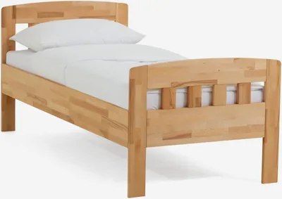 Produktbild von Dico Massivholz Einzelbett Komfortbett Seniorenbett, 420.00, Buche wenge lackiert