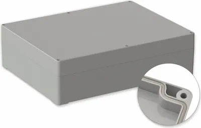 Produktbild von POLLIN, Polycarbonat Gehäuse, 300 x 230 x 85 mm, IP65, Lichtgrau