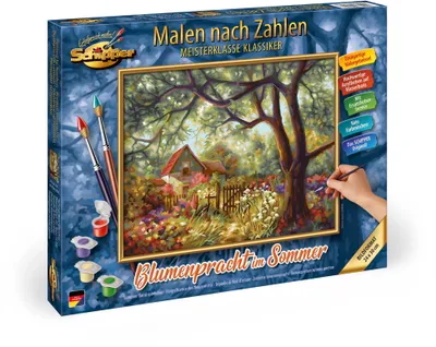 Produktbild von Schipper Blumenpracht im Sommer Malen nach Zahlen, Farben enthalten, Junge/Mädchen, Einzel Ausmalbild