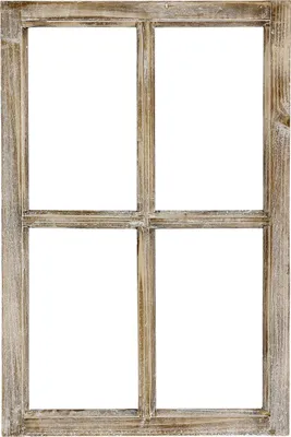 Produktbild von Deko Fenster aus Holz, skandinavischer Look, ca. 40 x 2 x 60 cm in braun